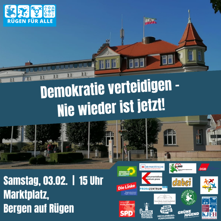 Aufruf zur Demo für Demokratie & gegen rechte Hetze